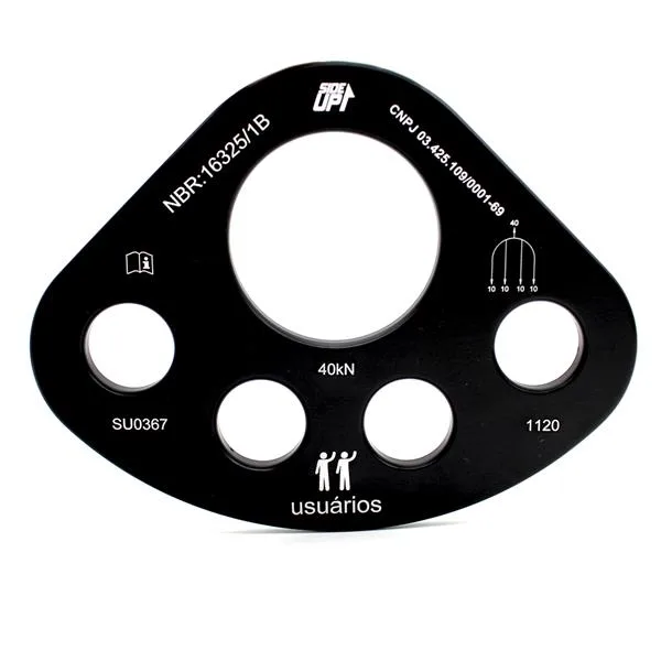 Placa De Ancoragem 4 + 1 Furos 40Kn
