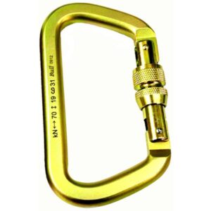 Mosquetão Aço Alpen Pass D Trava Rosca 70Kn - Bull