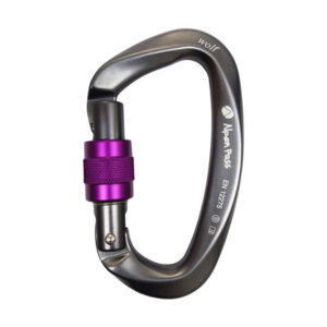 Mosquetão Alumínio Alpen Pass D Trava Rosca Anod 28Kn  - Wolf