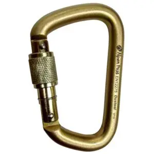 Mosquetão Aço Alpen Pass D Aço Trava Rosca 45Kn - Dusteel