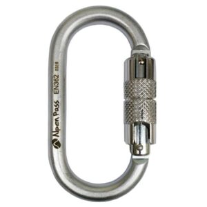 Mosquetão aço oval trava automática