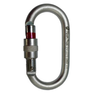 mosquetão em aço trava rosca oval - alpen pass