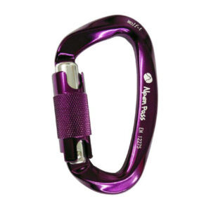 Mosquetão Alumínio Alpen Pass D Com Trava Automatica 28Kn - Wolf-T