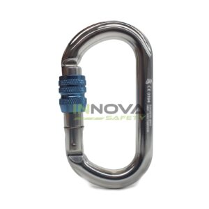 Mosquetão Sideup Alumínio Trava Rosca Oval 26Kn Polido Ce E.N.