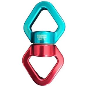 Destorcedor alumínio rolamentado - 30 kN - Vermelho / Azul - QFix