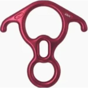 Freio Oito com Orelha resgate em alumínio Big - 40kn - Vermelho - QFix