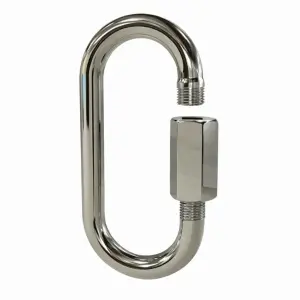 Malha Rápida Inox 316 Oval - Trava de Rosca - 10 X 90 mm - 10kn - QFix