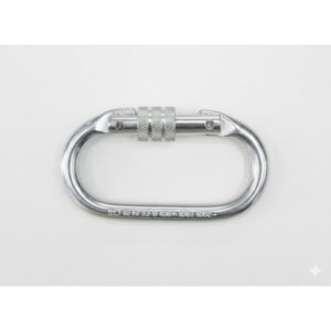 Mosquetão aço Oval - Trava de Rosca - 25kn - QFix